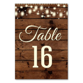 Rustic Bordsnummer, nummer 16, SIXTEEN Bordsnummer