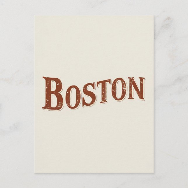 Rustic Boston-design Vykort (Framsida)