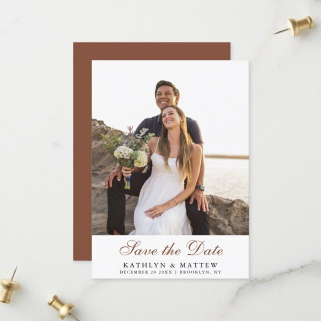 Rustic Botanical Autumn Pumpkin Fall Wedding Spara Datumet (Skapare uppladdad)