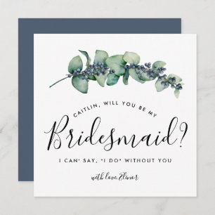 Rustic Botanical, blir du mitt Bridesmaid-kort Inbjudningar