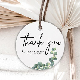 Rustic Botanical Eucalyptus Greenery Bröllop Gåvor Etiketter