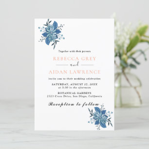Rustic Botanical Eucalyptus Greenery Bröllop Invit Inbjudningar