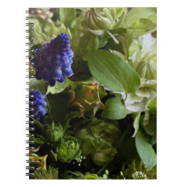 Rustic Botanical Garden Flowers Notebook Anteckningsbok