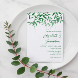 Rustic Botanical Löv Rehearsal Dinner Inbjudningar