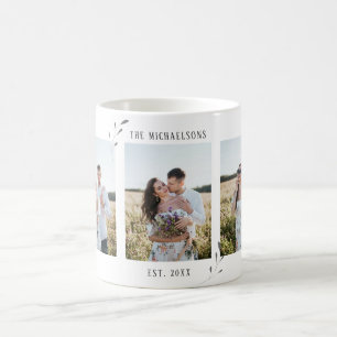 Rustic Botanical Newlyweds Photo Kaffemugg