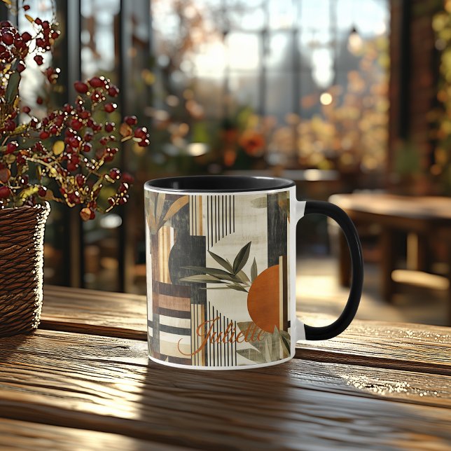Rustic Botanical - Personalized Earthy Abstract Mugg (Skapare uppladdad)