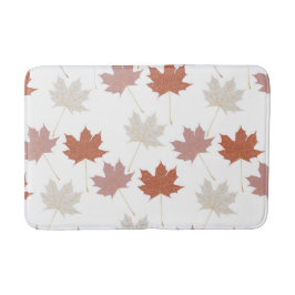 Rustic Botanical Terracotta Maple Löv Mönster Badrumsmatta