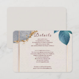 Rustic Botanical Wedding Enclosure Card | Elegant  Tilläggskort