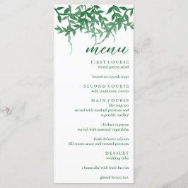 Rustic Botaniska Löv Bröllop Meny