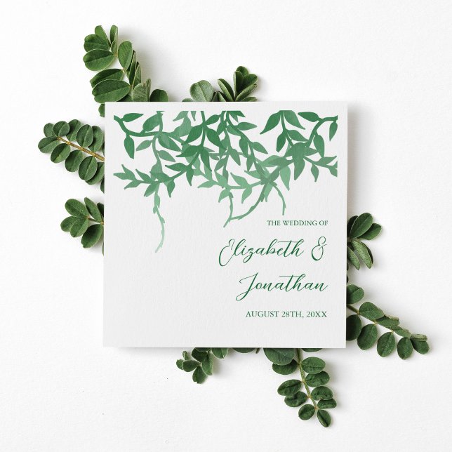 Rustic Botaniska Löv Bröllop Pappersservett (Skapare uppladdad)