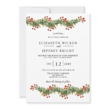 Rustic Boughs of Holly Winter jul Bröllop in i