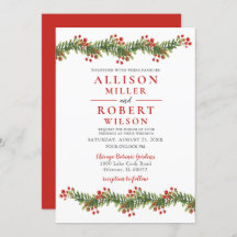 Rustic Boughs of Holly Winter jul Bröllop