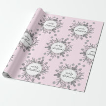 Rustic Boughs Rosa Wrapping Papper