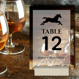 Rustic Bourbon Derby Horse Tävla Party Bordsnummer