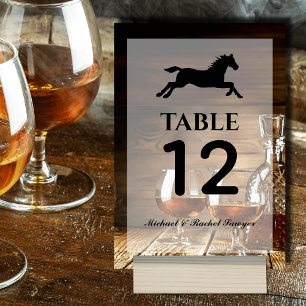 Rustic Bourbon Derby Horse Tävla Party Bordsnummer