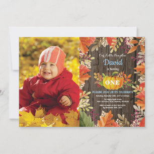 Rustic Boy Pumpkin-inbjudan till hönsdagstidningen Inbjudningar