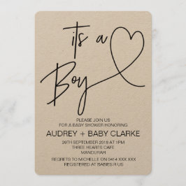 Rustic Boy Shower-inbjudningar Inbjudningar