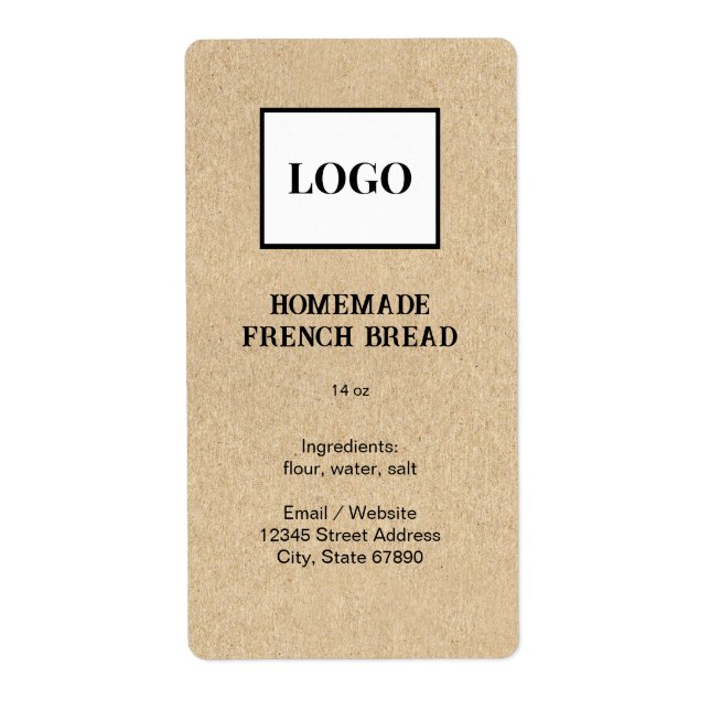 Rustic Bread Bakery Business Add Logotyp Food Fraktsedel (Framsidan)