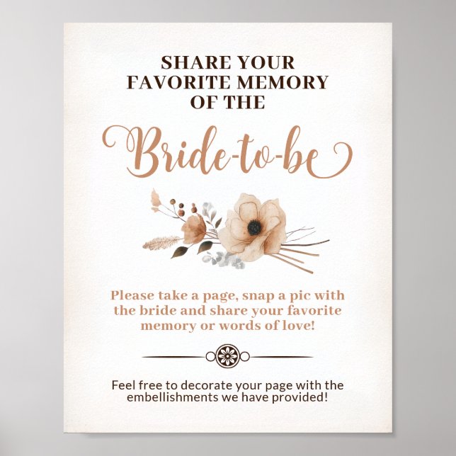 Rustic Bride som minnesspelssignatur Poster (Framsidan)
