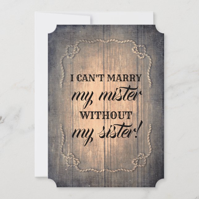 Rustic Bridesmaid/Maid of honor Frieri Inbjudningar (Framsida)