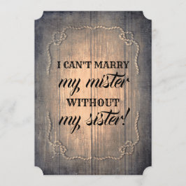 Rustic Bridesmaid/Maid of honor Frieri Inbjudningar