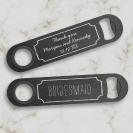 Rustic Bridesmaid Wedding Favor Pub Nyckel Långa Flaskppnare