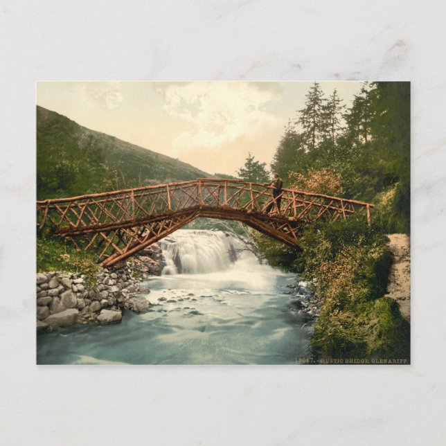 Rustic Bridge i Glenariff. Co. Antrim, Irland Vykort (Framsida)