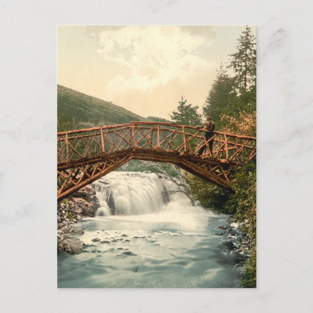 Rustic Bridge i Glenariff. Co. Antrim, Irland Vykort (Framsida)