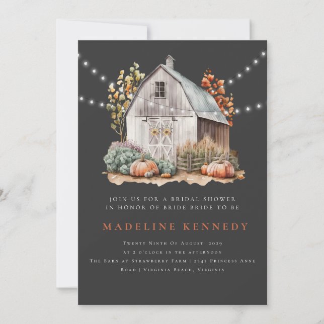Rustic Bröllop Barn Ljus Photo Save Date Inbjudningar (Framsida)