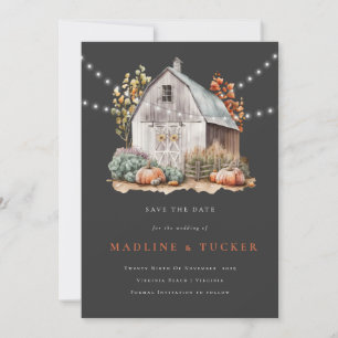 Rustic Bröllop Barn Ljus Photo Save Date Inbjudningar