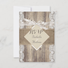 Rustic Bröllop Beige White Snöre Wood OSA