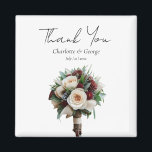 Rustic Bröllop Bouquet Flower Wedding Favors Magnet<br><div class="desc">Rustic Bröllop Bouquet Flower Wedor föredrar att designen är perfekt för din minimalistiska grönt och vita tema. Du kan enkelt anpassa texten genom att ändra den så att den blir din egen.</div>
