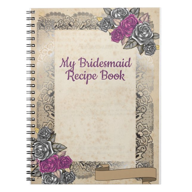 Rustic Bröllop Bridesmaid Bröllop Gift Idea Anteckningsbok (Framsidan)