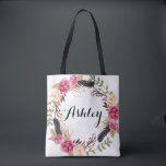 Rustic Bröllop Bridesmaid Gift Boho Bröllopsfest Tygkasse<br><div class="desc">Rustic Bröllop Bridesmaid Gift Boho Bröllopsfest Tote Bag</div>
