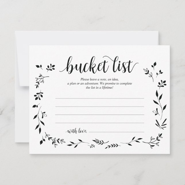 Rustic Bröllop bucket-listkort, Advice-kort Inbjudningar (Framsida)