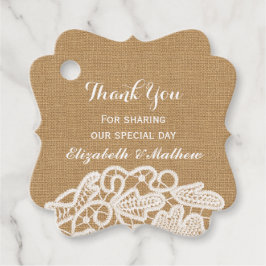 Rustic Bröllop Burlap Snöre Tack Gåvor Etiketter