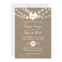 Rustic Bröllop Burlap String Ljus Arrow & Heart