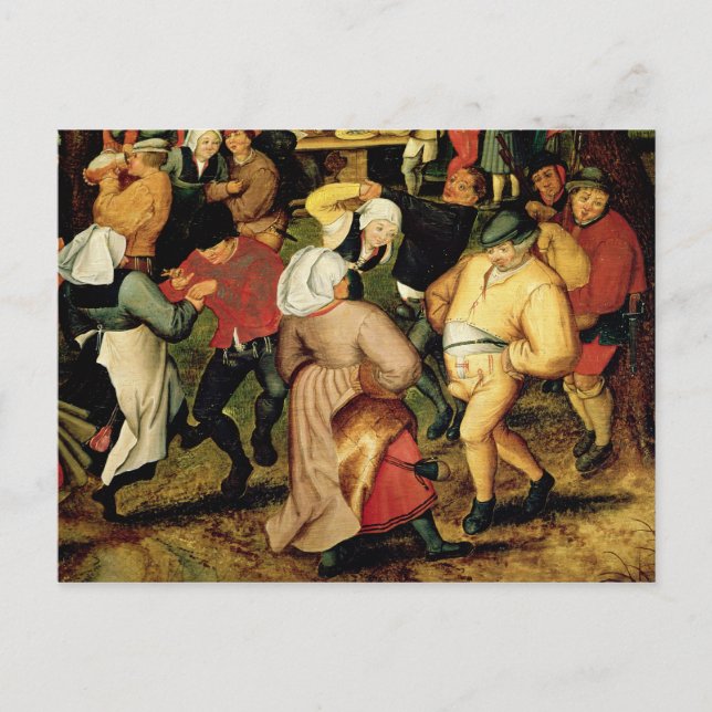 Rustic Bröllop, detaljer om människor som dansar Vykort (Framsida)