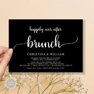 Rustic Bröllop Elopement lyckligtvis allt efter Br Inbjudningar