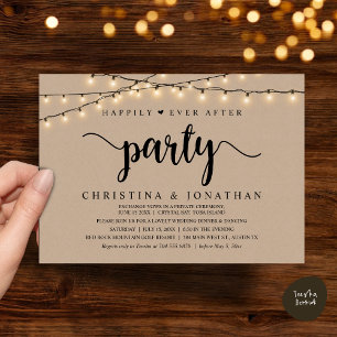 Rustic Bröllop Elopement, lyckligtvis allt efter P Inbjudningar