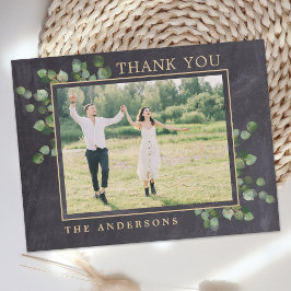 Rustic Bröllop Eucalyptus Greenery Photo Tack Vykort