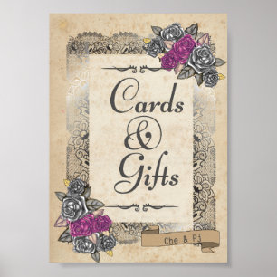 Rustic Bröllop Gift and Favor Sign Poster
