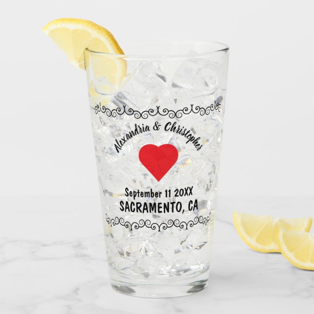 Rustic Bröllop Glaskopp (Framsida Ice)