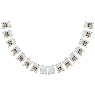 Rustic Bröllop Grått Wood Lägg till foton Vimplar