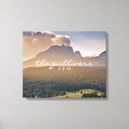 Rustic Bröllop Guest Namnteckning Bok Alternative Canvastryck