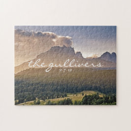 Rustic Bröllop Guest Namnteckning Bok Alternative Pussel