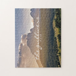 Rustic Bröllop Guest Namnteckning Bok Alternative Pussel