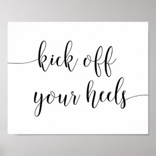 Rustic Bröllop-haksignalen från dina klack Poster