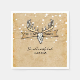 Rustic Bröllop Hunt är över Pappersservett