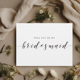 Rustic Bröllop kommer att bli min bridesmaid Inbjudan Vykort